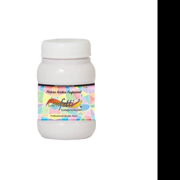 PINTURA ACRILICA CONFETTI 100ML.BLANCO 110 PZA